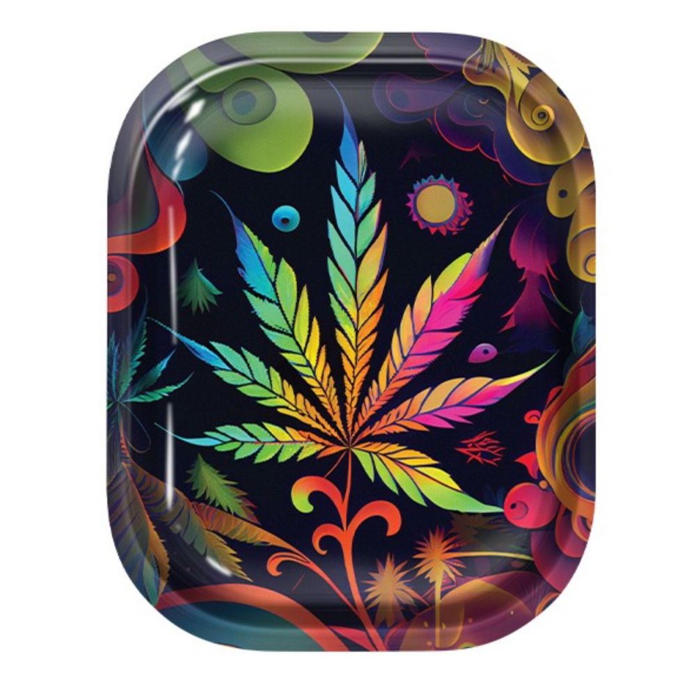 Boîte en métal - Colourful Leaf (18x14cm)