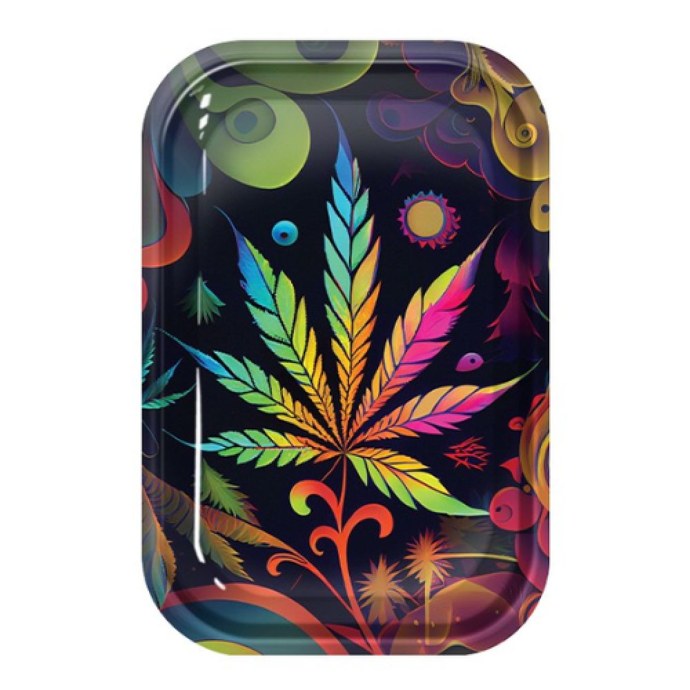 Grand plateau en métal - Colourful Leaf