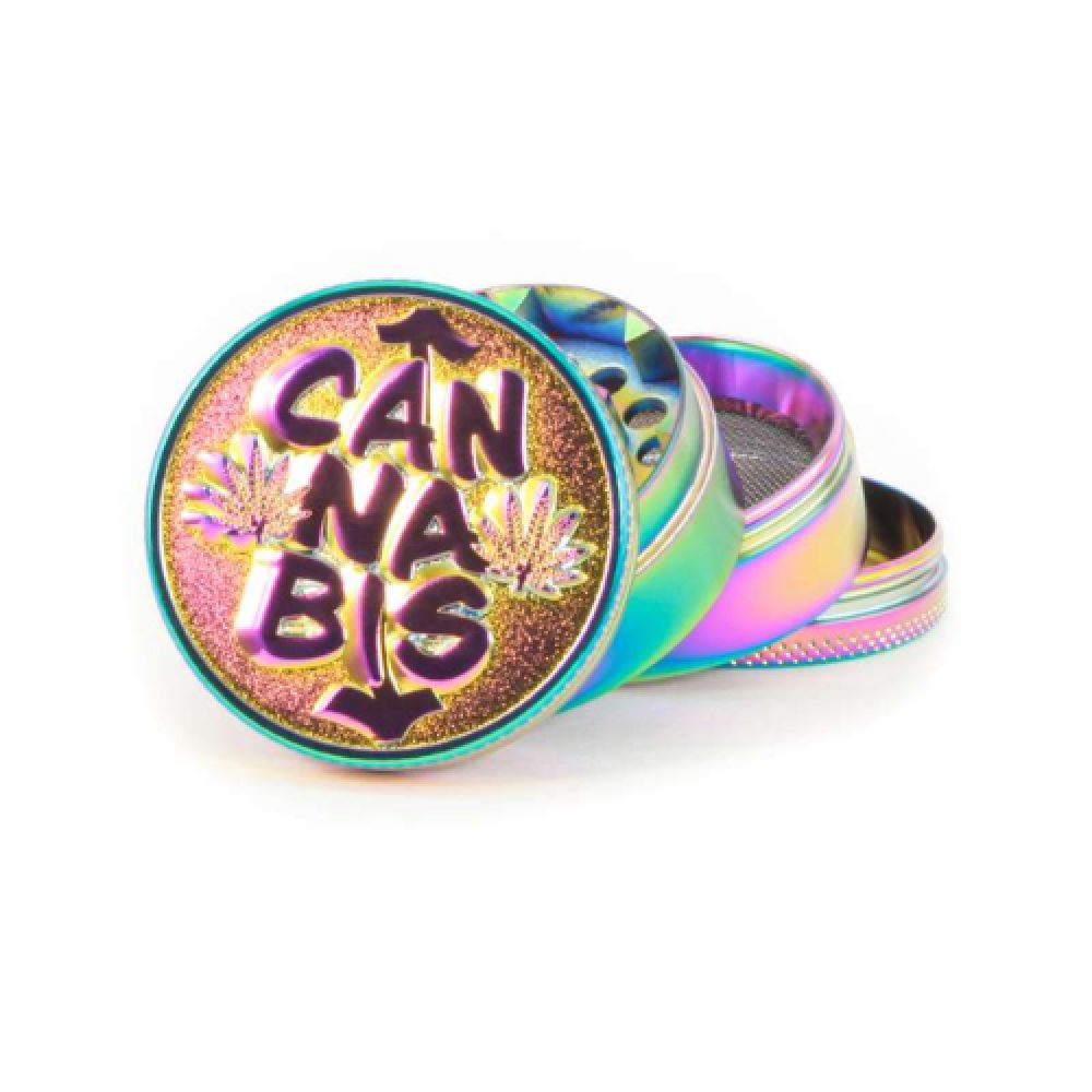 Grinder Cannabis 3D Arc-En-Ciel - 50mm - 4 parties