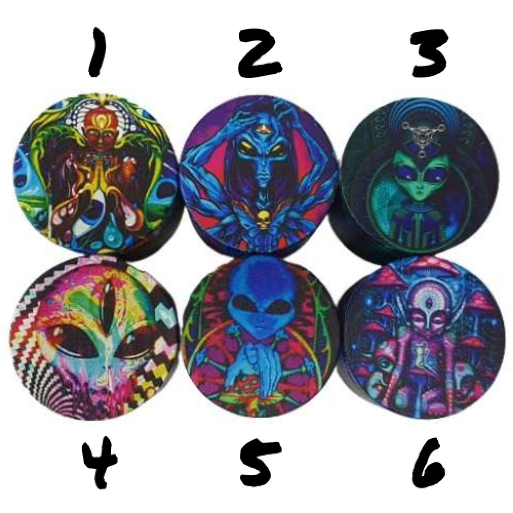 Grinder Metal Alien Neon - 40 mm - 4 parties