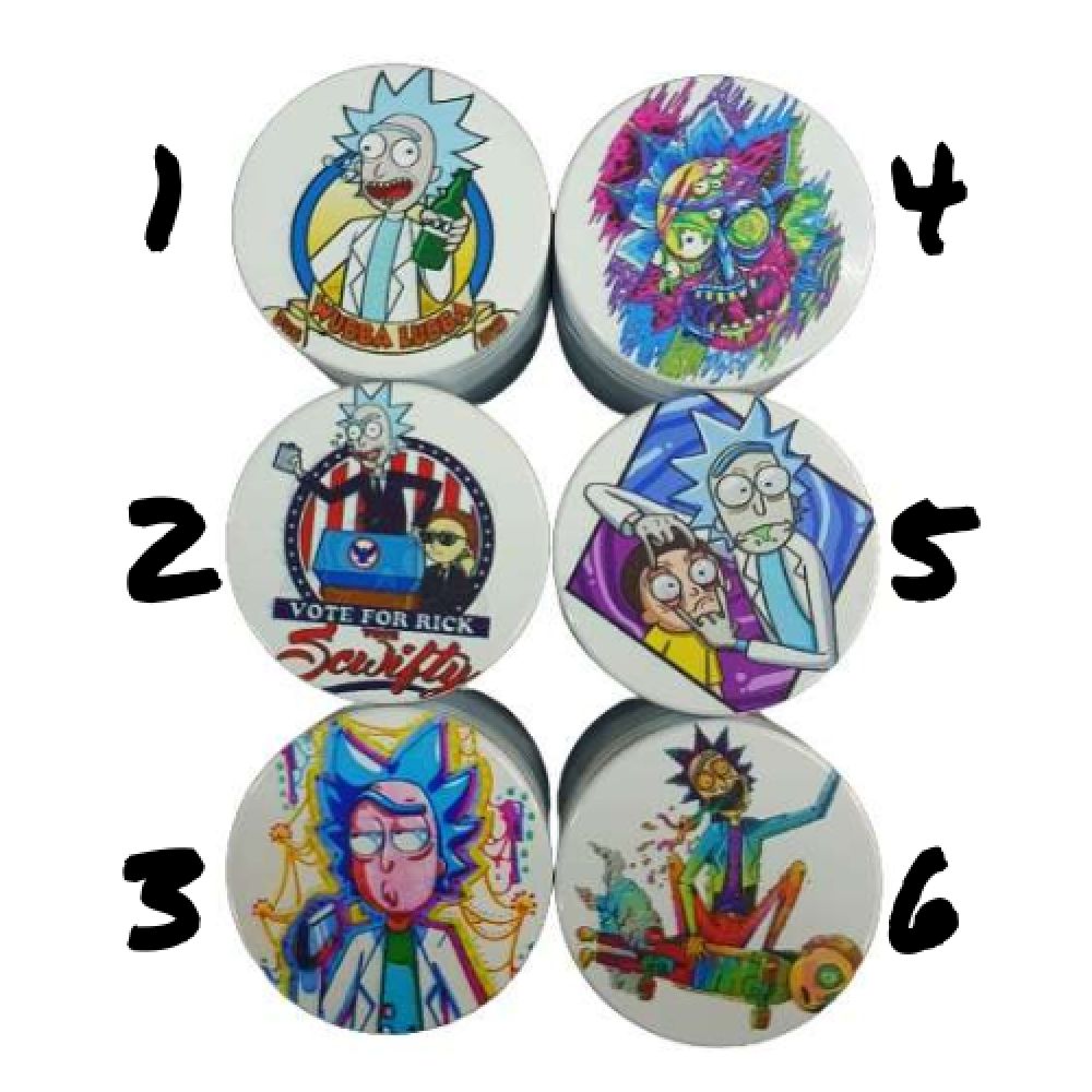 Grinder Metal Blanc Rick & Morty - 40 mm - 4 parties