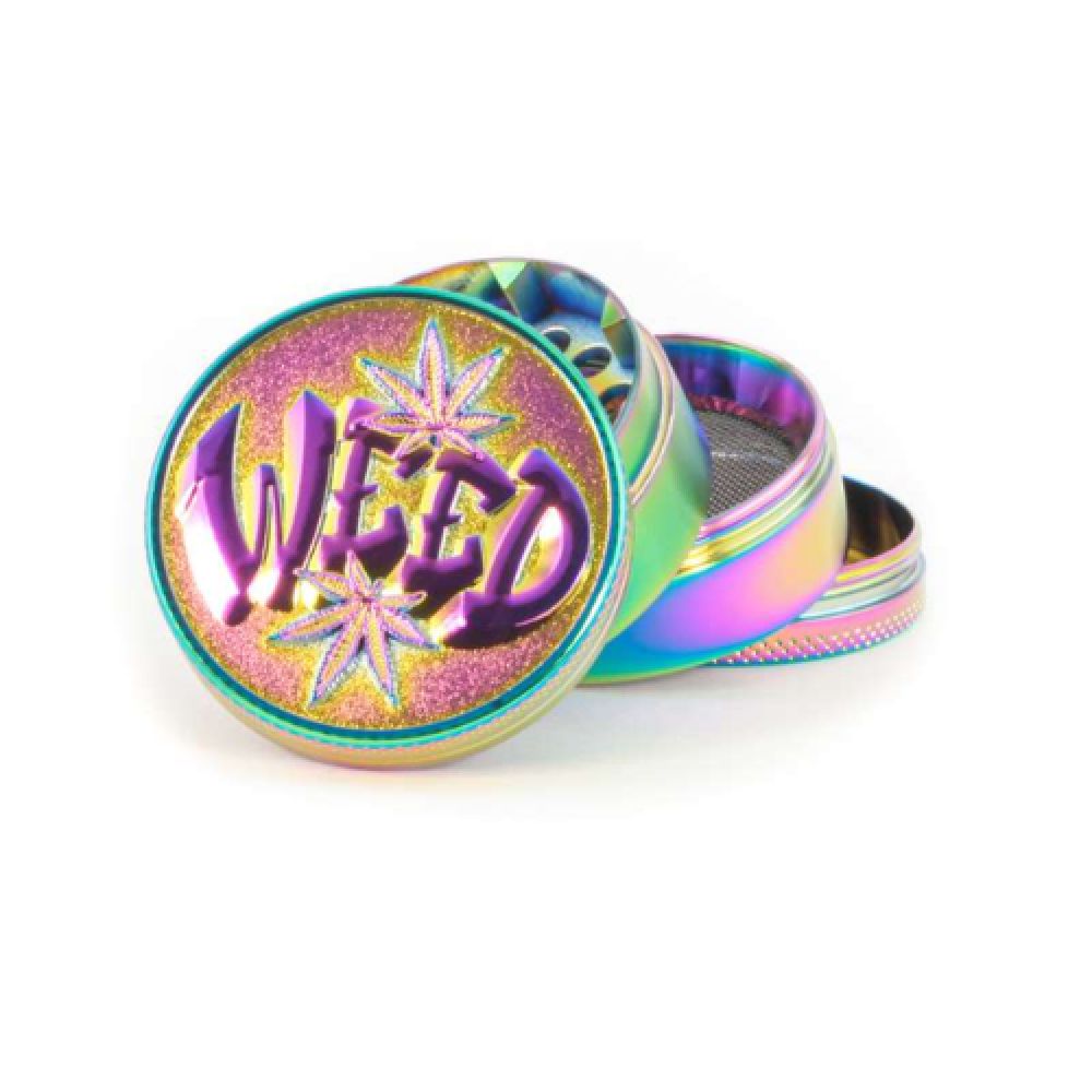 Grinder Weed 3D Arc-En-Ciel - 50mm - 4 parties