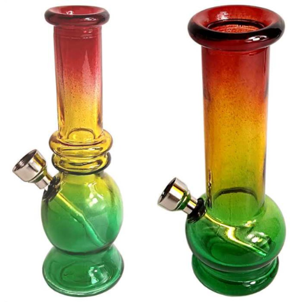 Mini bang en verre multi-couleurs + bol en alu