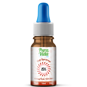 Pura Vida CBD - Huile à spectre complet 15% - Hashtag CBD Products