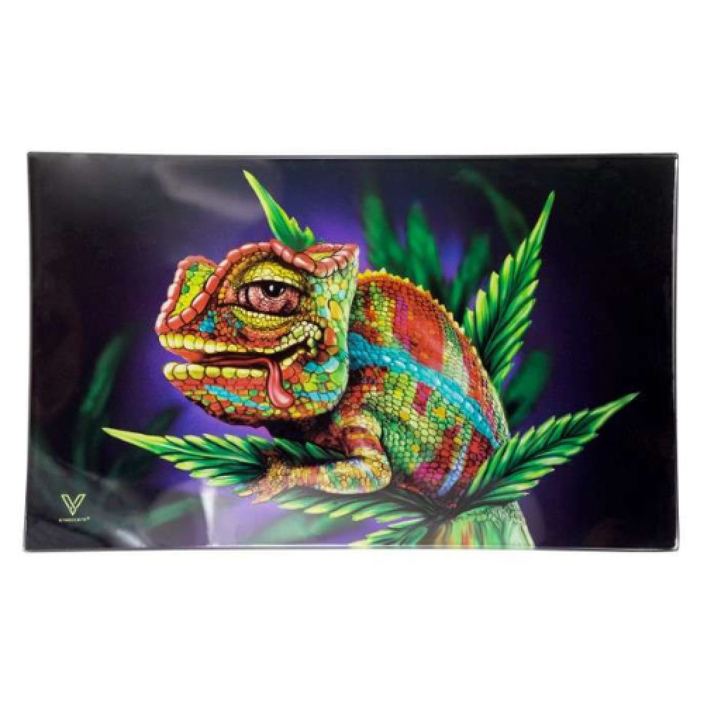 Grand plateau en verre - Chameleon