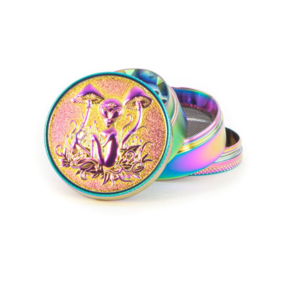 Grinder Alien Mushrooms 3D Arc-En-Ciel - 50mm - 4 parties