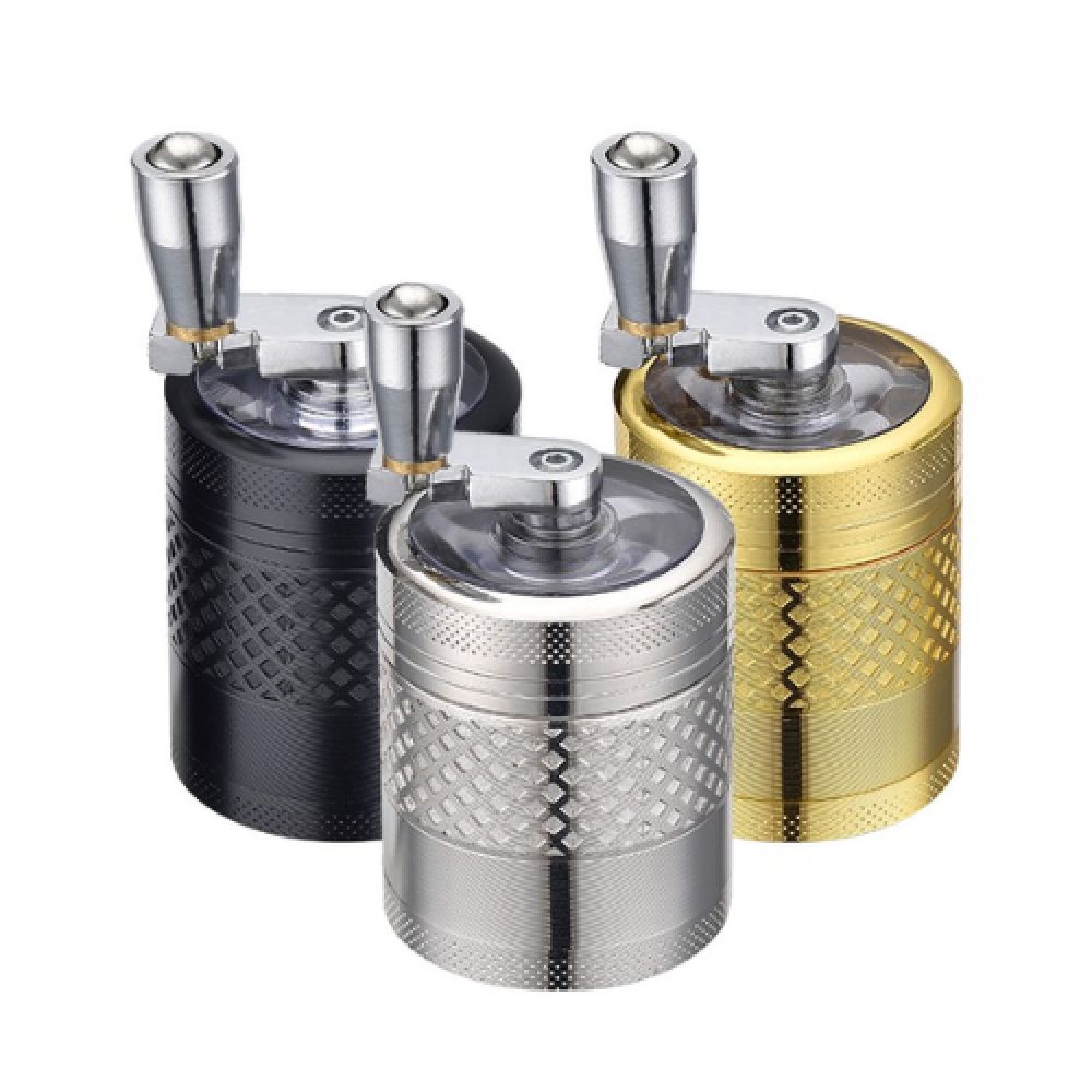 Grinder Metal avec manivelle - 40mm - 4 parties