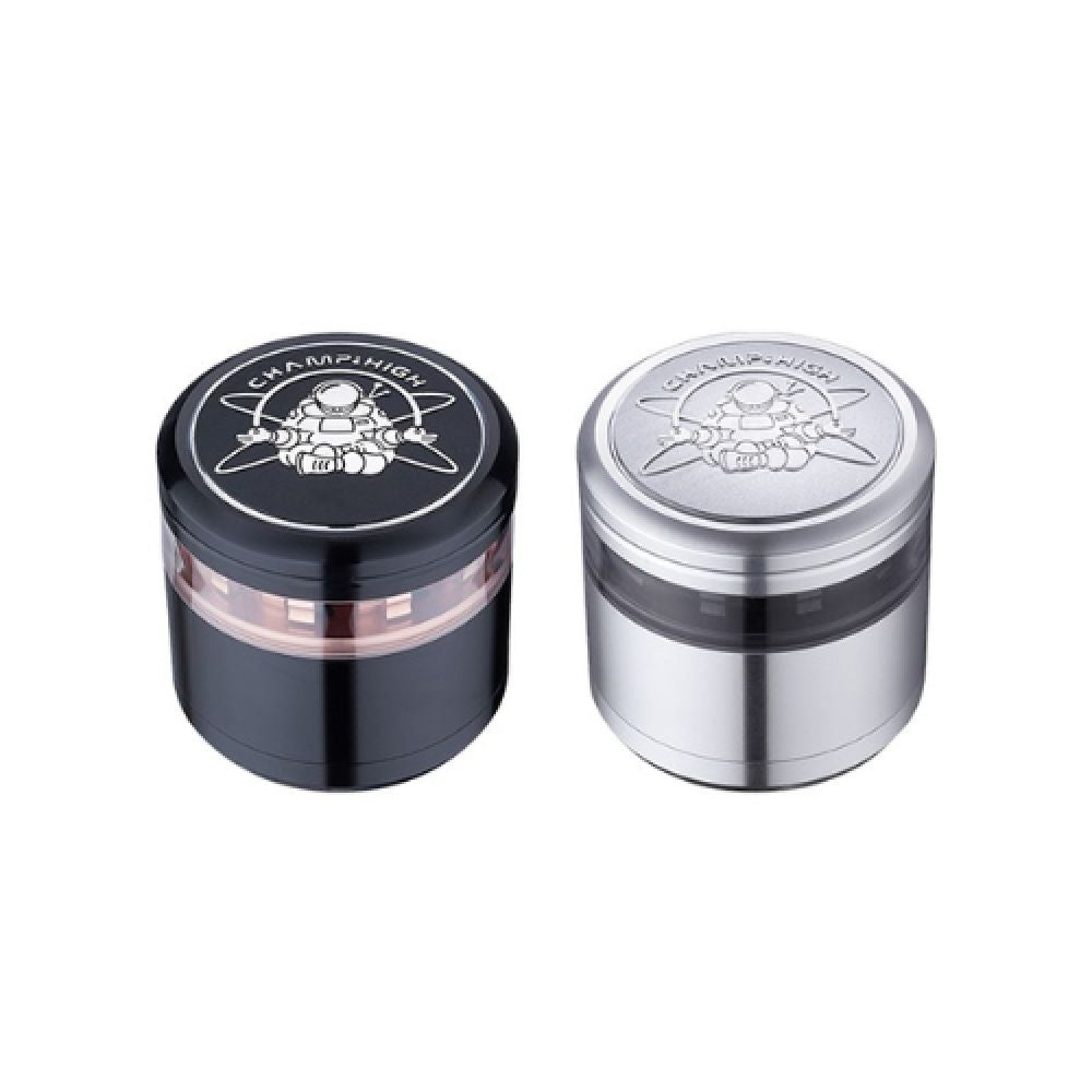 Grinder en alu gravé CH - 63mm - 4 parties