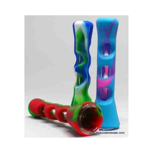 Pipe en verre avec gaine silicone (8,5 cm) - Hashtag CBD Products
