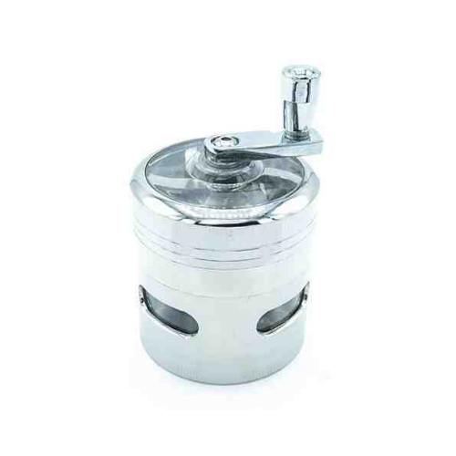 Grinder en métal - 55 mm - 4 parties avec manivelle - Hashtag CBD Products