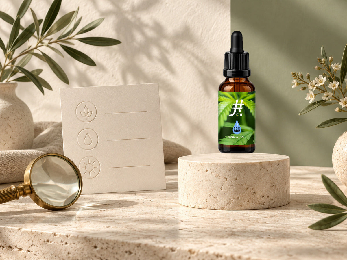 Comment lire l'étiquette d'une huile CBD Hashtag
