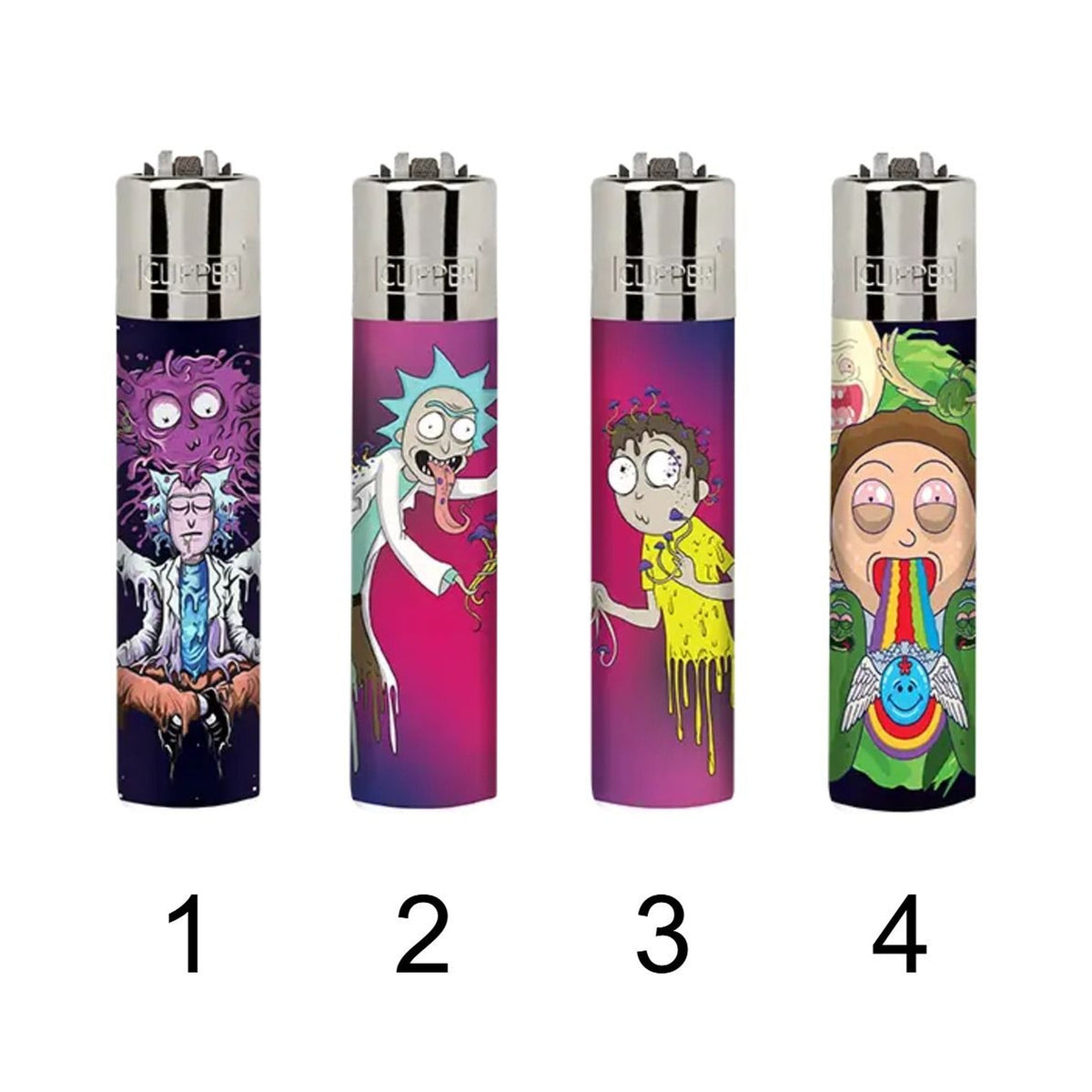 Briquet Clipper Classic Édition Limitée R&M au design collector, vue de face sur fond neutre