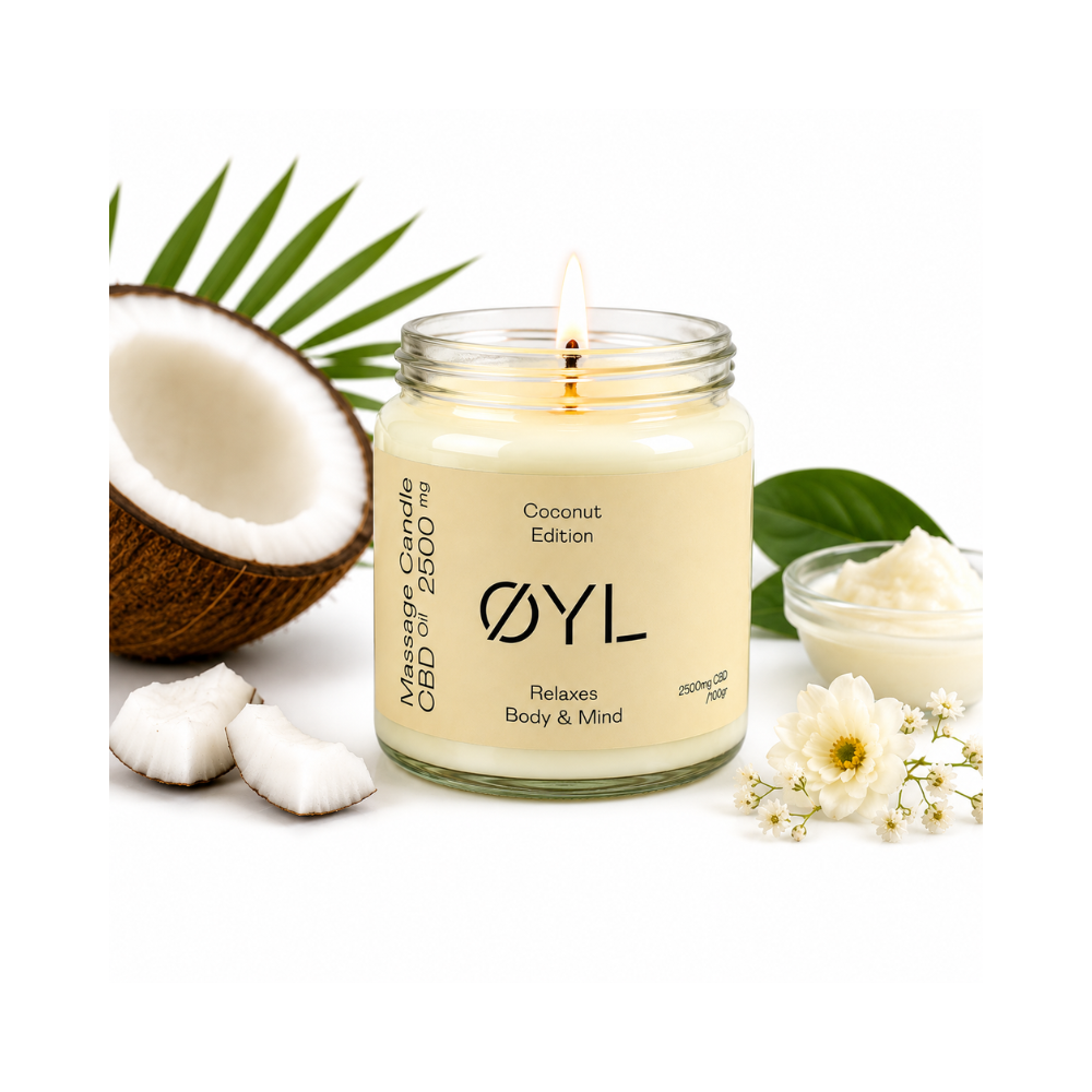 OYL - Bougie de massage CBD Noix de coco