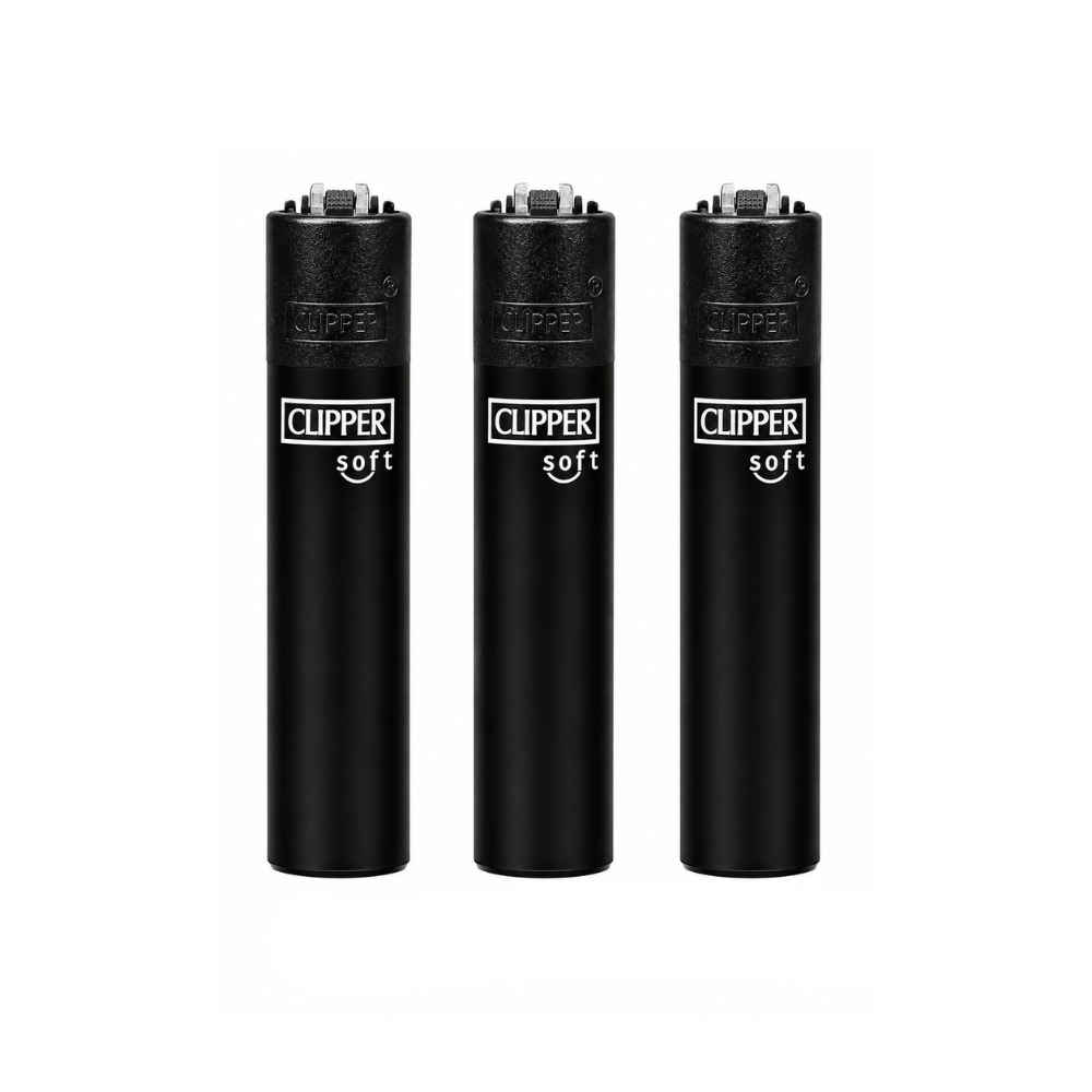 Clipper Soft Touch Black - Briquet Classique de Qualité