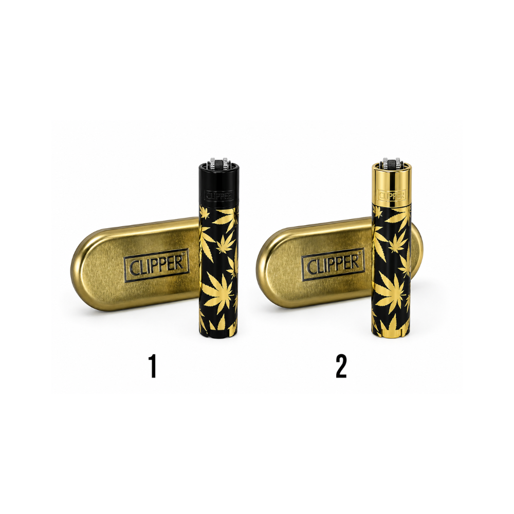 Metal Clipper - Leaves Gold