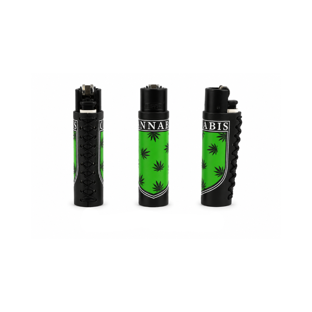 Clipper - Étui en cuir Cannabis