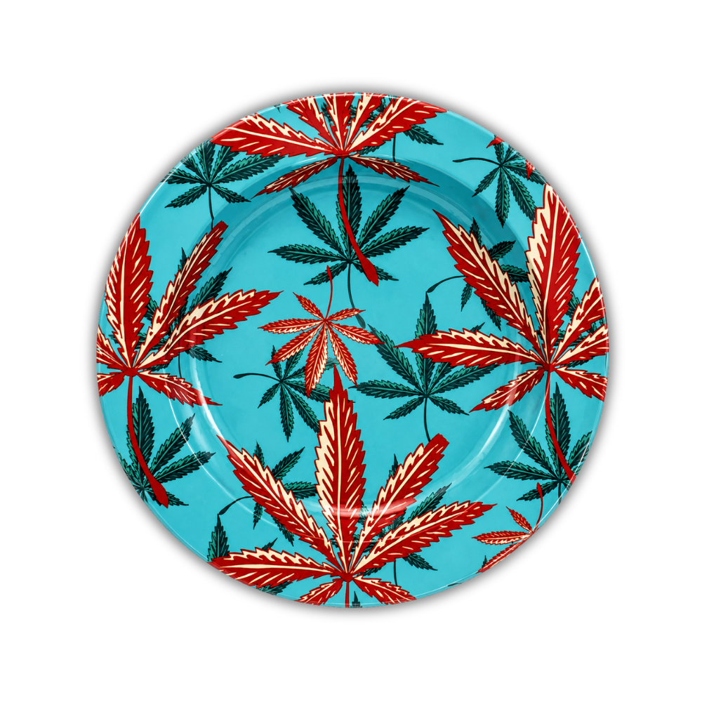 Cendrier en métal - Cannabis