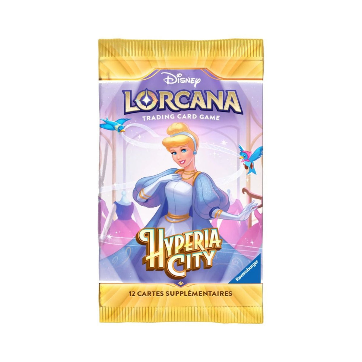 Booster Disney Lorcana Hyperia City en version française, emballage de cartes à collectionner Disney