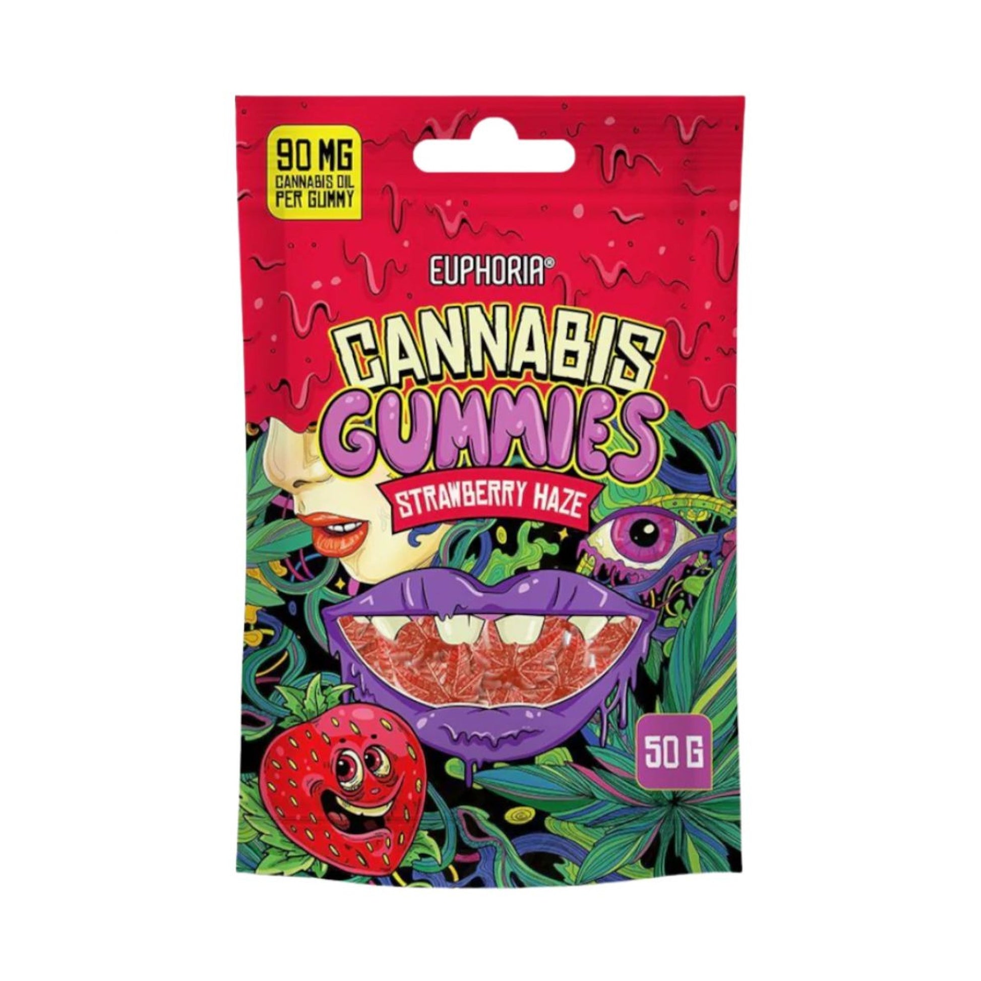 Gummies Cannabis - Strawberry Haze 50g Euphoria — Gourmandises