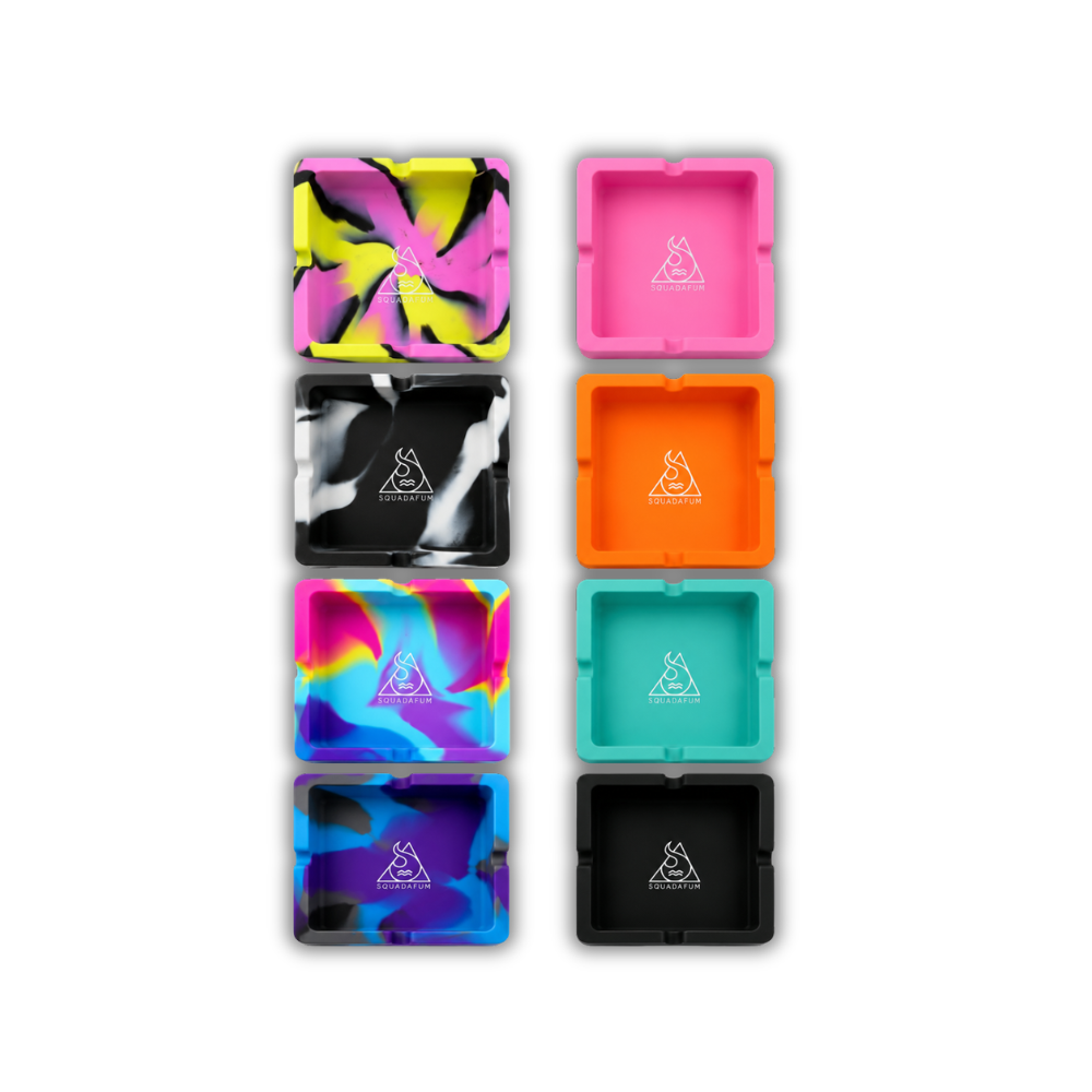 Cendrier carré silicone couleur aléatoire | Hashtag CBD