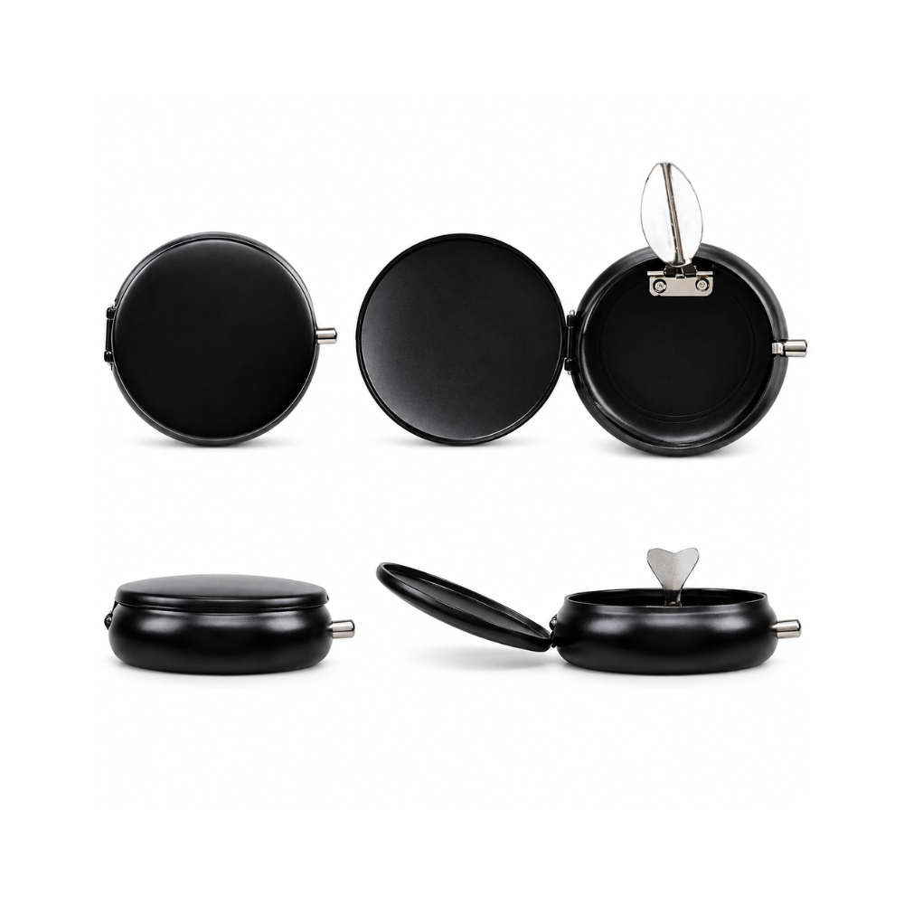 Cendrier de poche noir mat