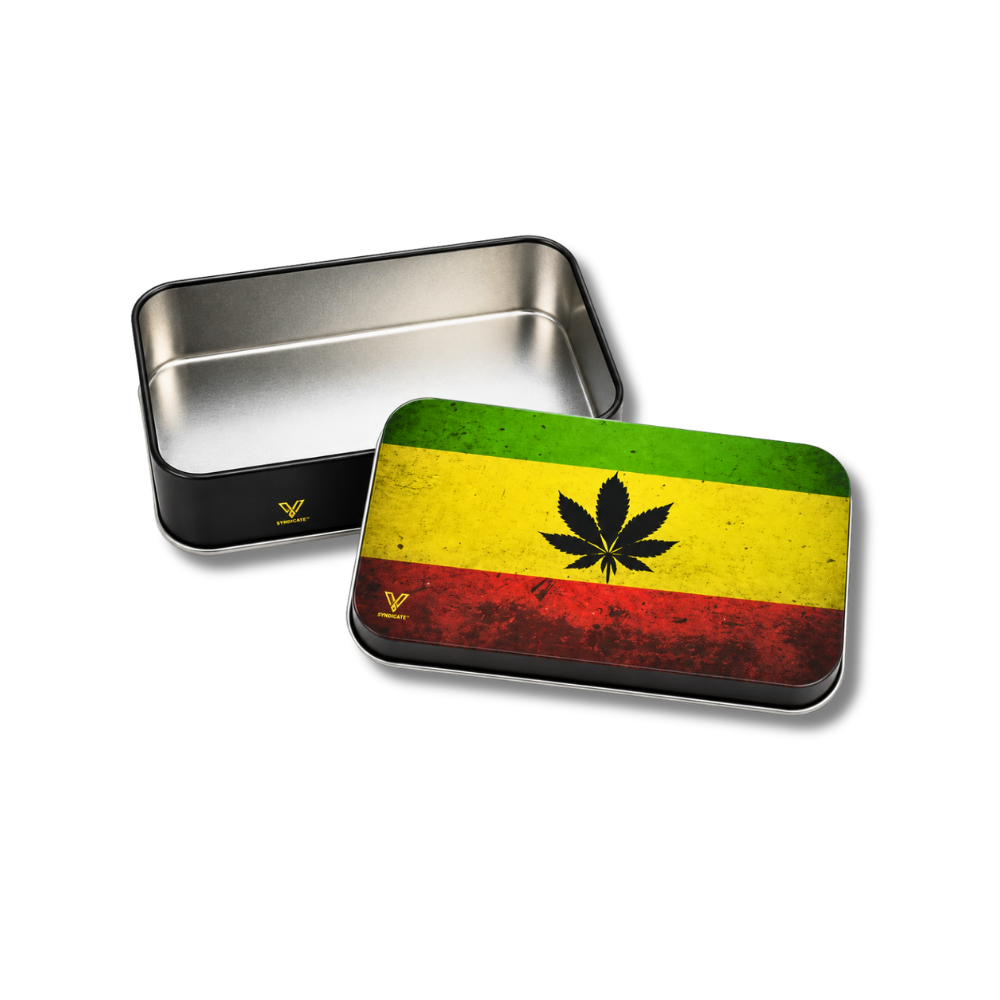 Boîte en métal Rasta Leaf V-Syndicate 12x6,5cm