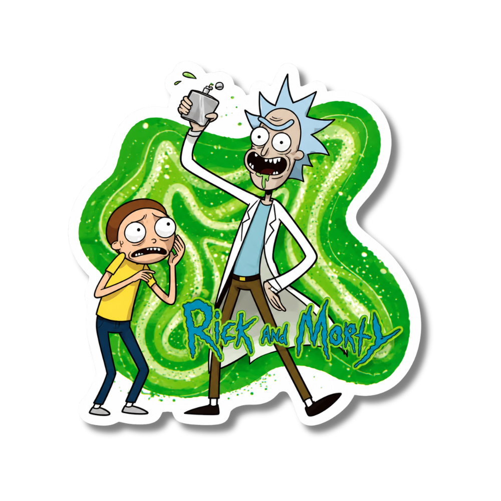 Sachet Zip Rick & Morty Flask 11x10 cm | Récipient