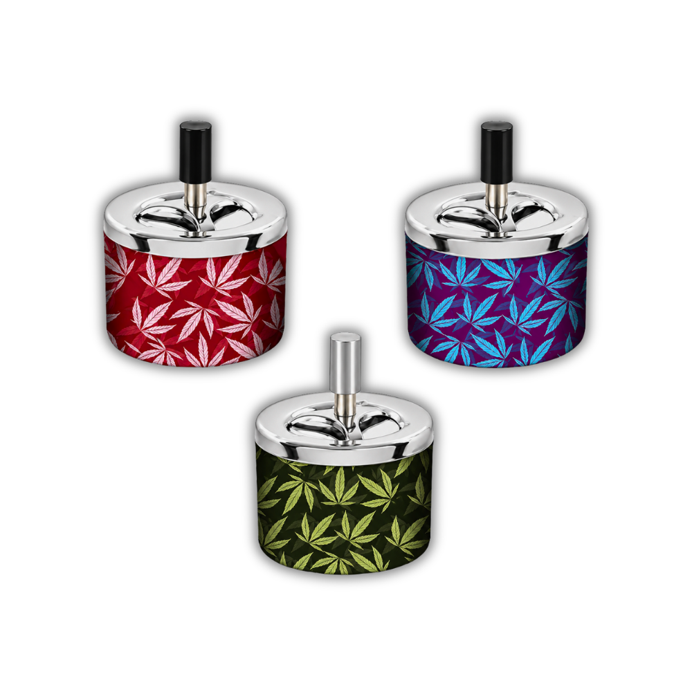 Cendrier roulette - Feuilles cannabis