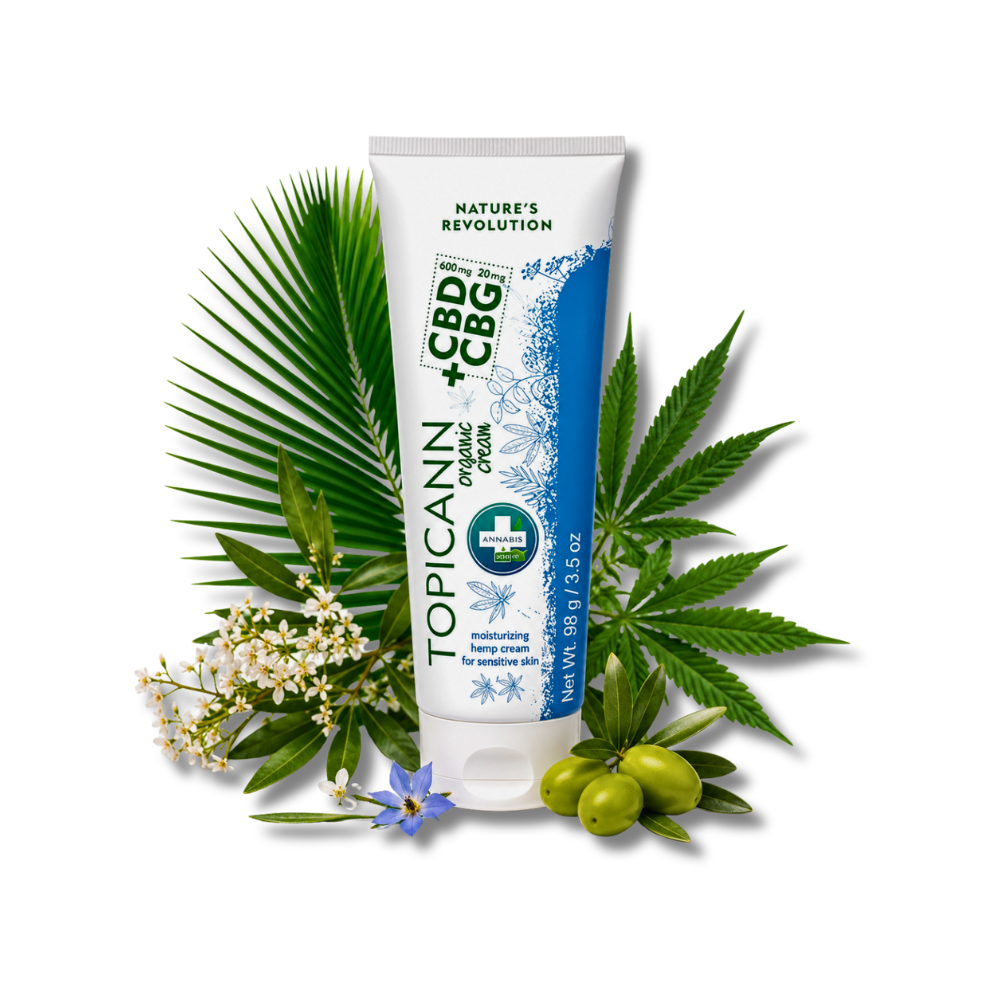 TOPICANN CBD + CBG - Crème organique 100 ml | Annabis