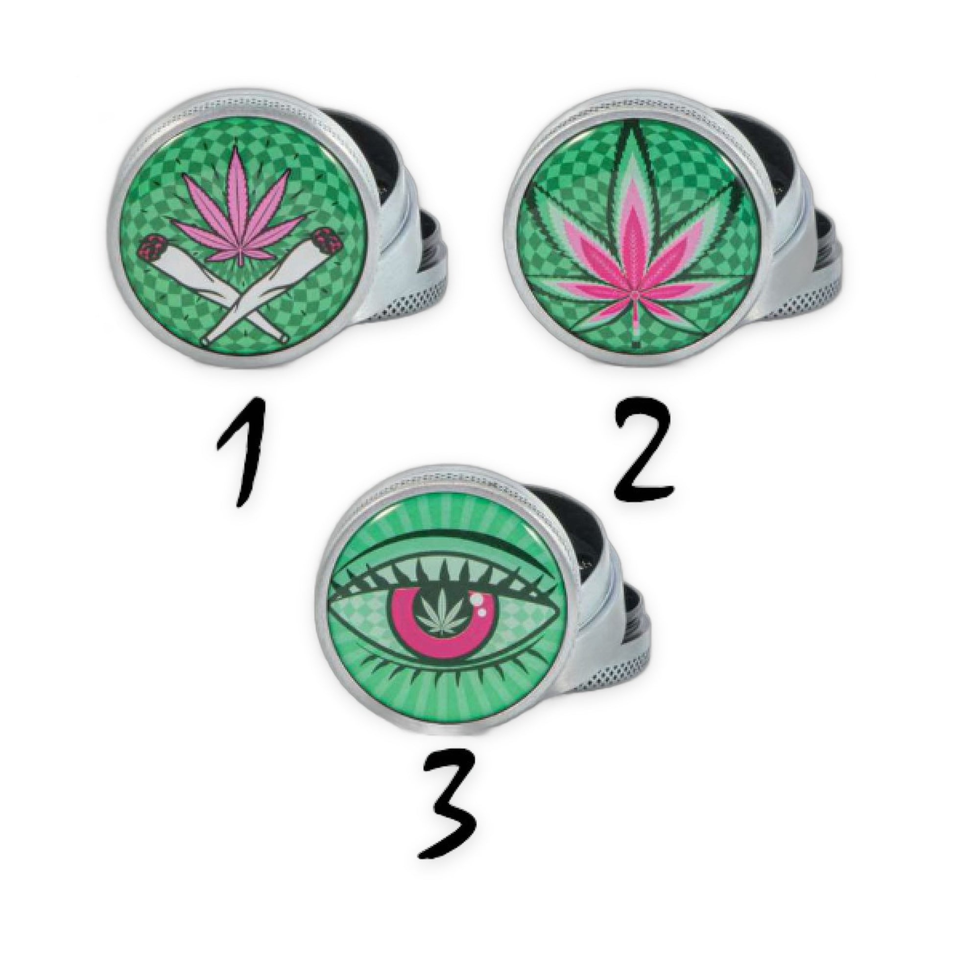 Grinder Metal & Epoxy 40 mm 3 parties Multi-i pour cannabis - Couleur mix