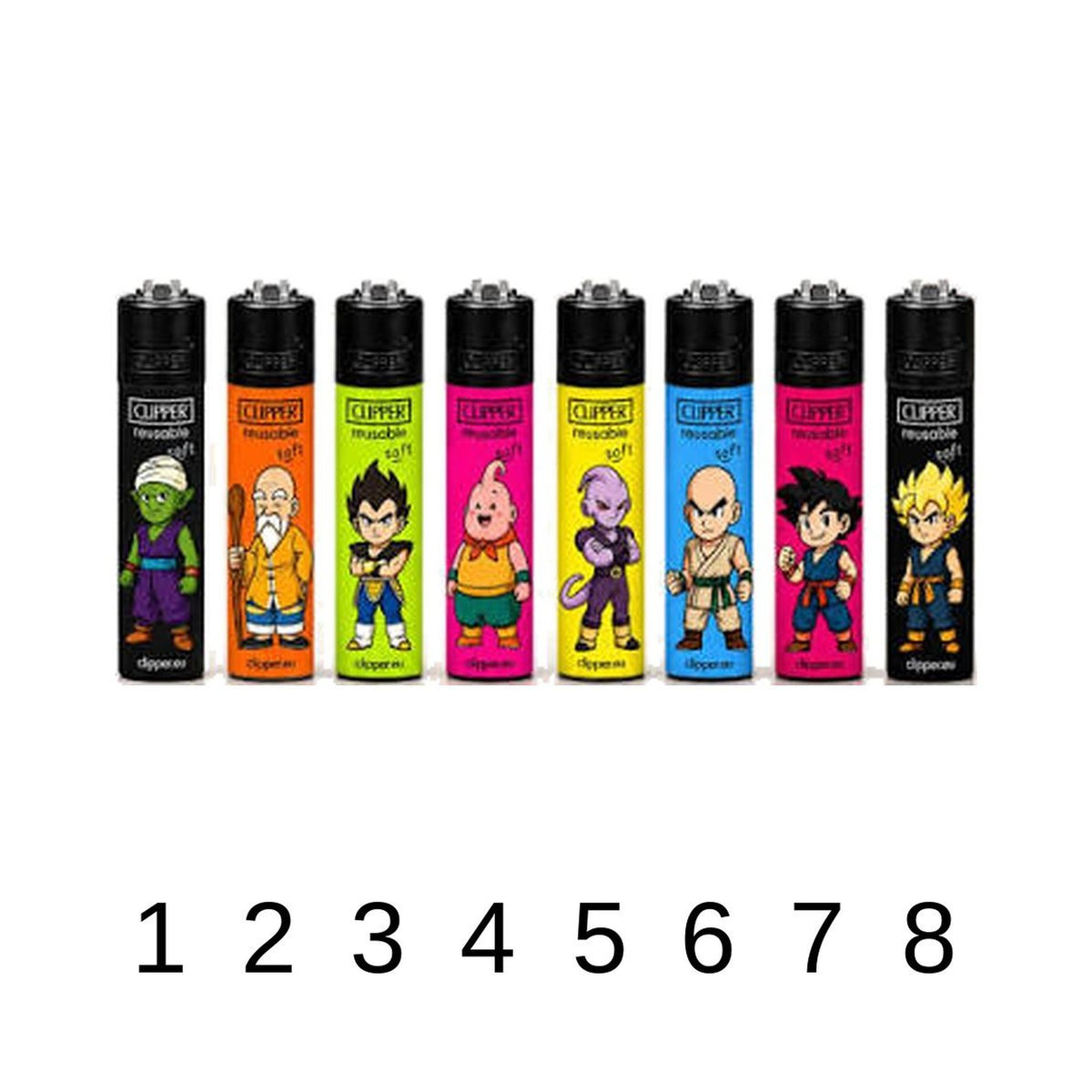 Briquet Clipper Flow Soft Touch au design Warriors 5A, finition soft touch, vue de face sur fond neutre