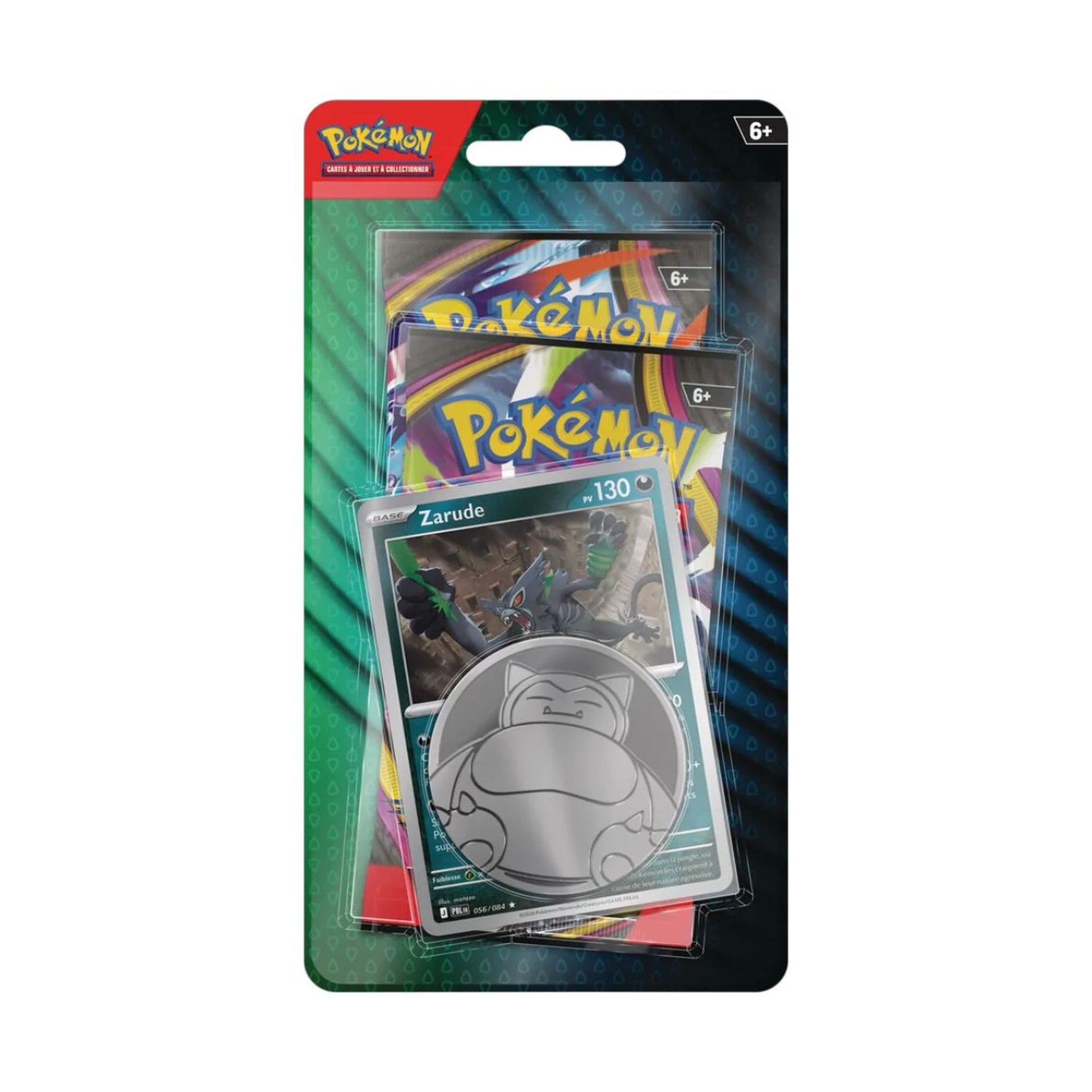 Pack promotionnel de 2 boosters Pokémon Zarude édition française avec cartes holographiques