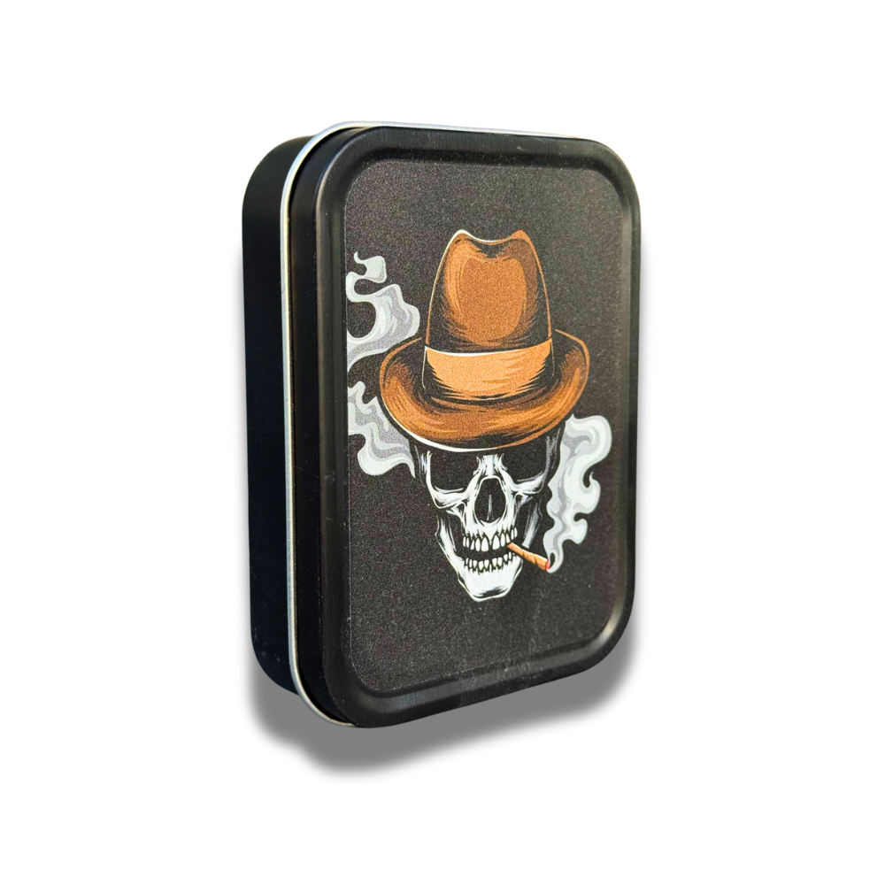 Boîte en métal - Smoking Skull (10,2x 8,3 cm)
