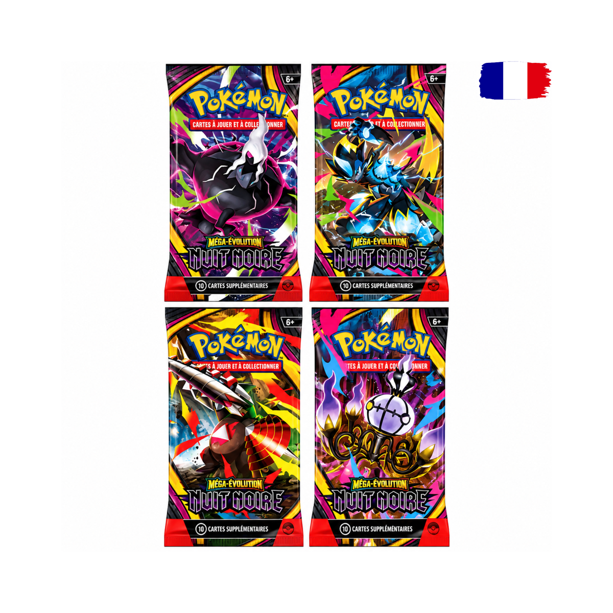 Pokémon Méga-Évolution Nuit Noire ME02, Booster aléatoire (FR)