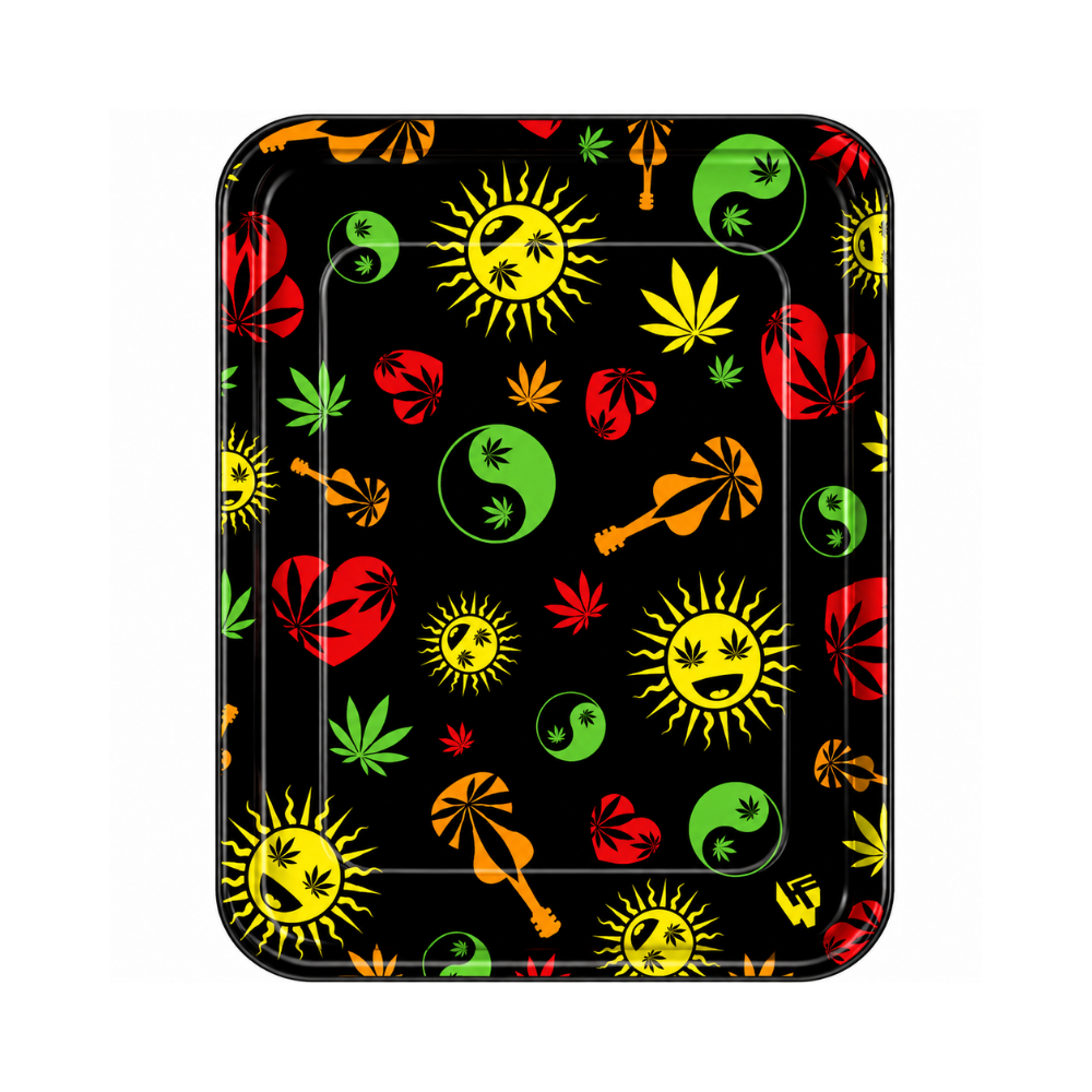 Maxi plateau en métal - Weed Shapes
