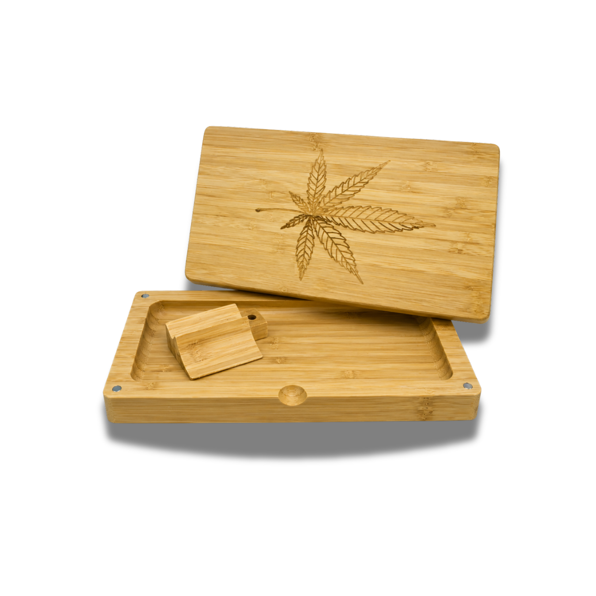 Boîte à rouler en bois d'acacia Magic Leaf - 19.90€