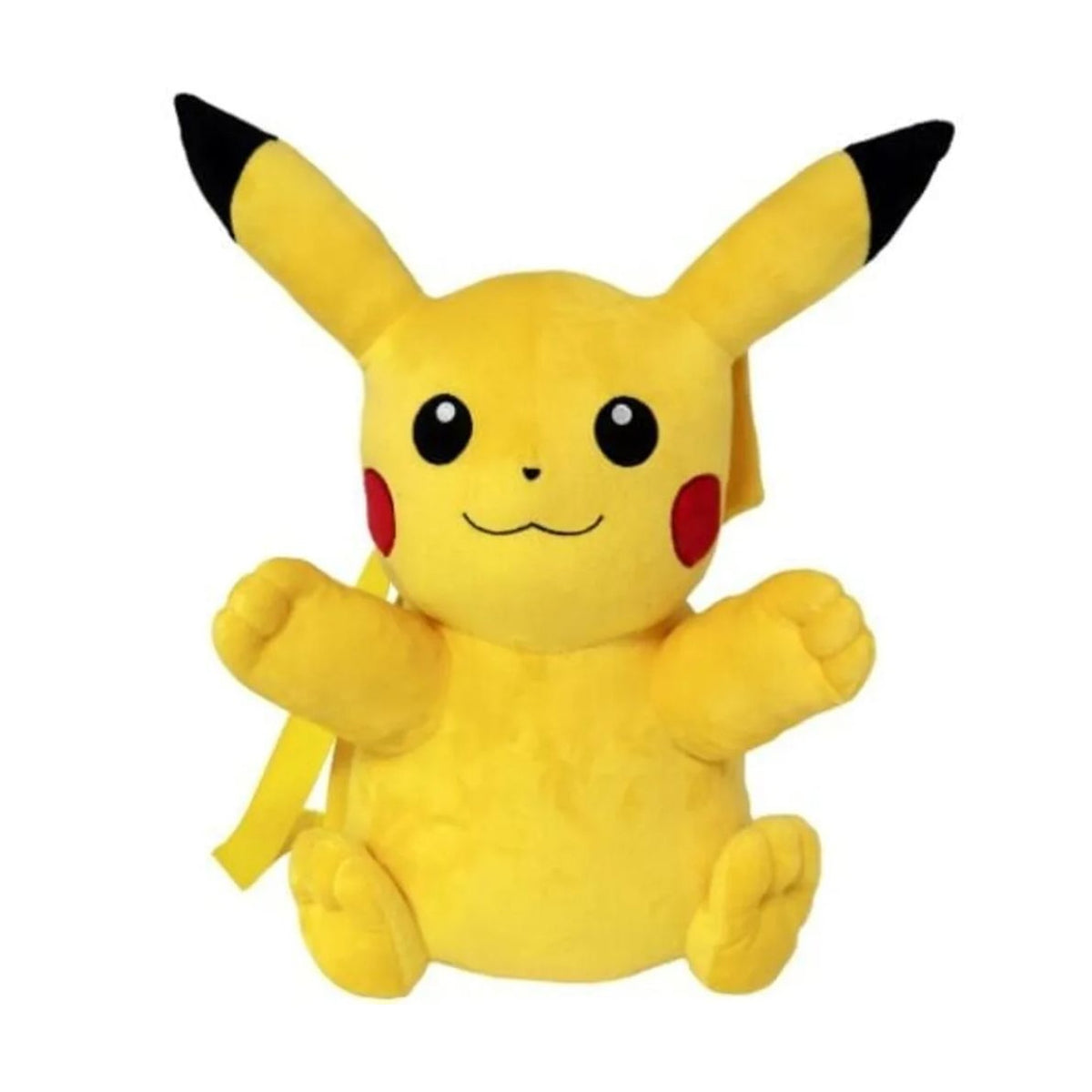 Sac à dos peluche Pikachu 35cm couleur jaune et noir, accessoire Pokémon tendance
