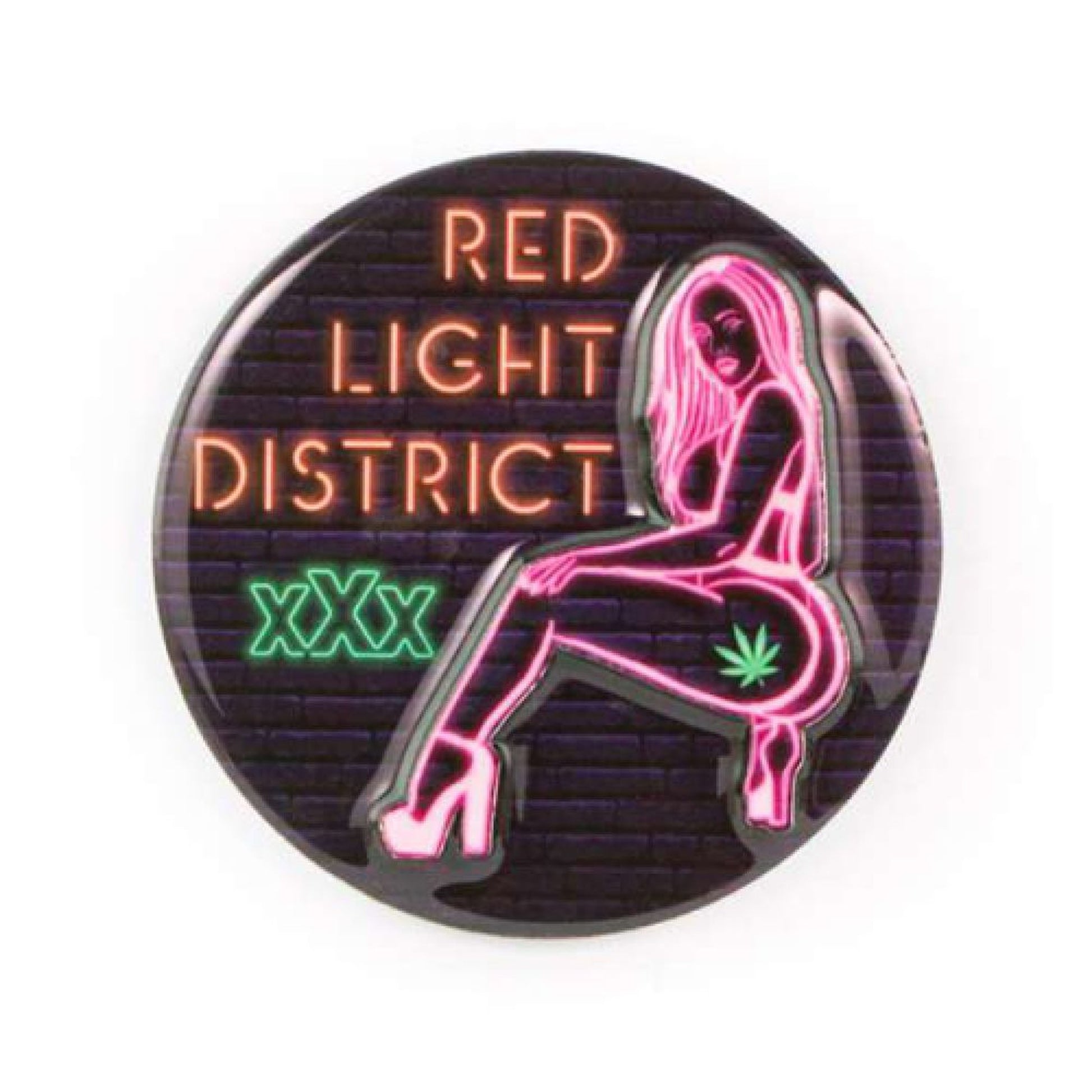 Aimant décoratif Red Light District Magic Leaf, design vintage pour réfrigérateur