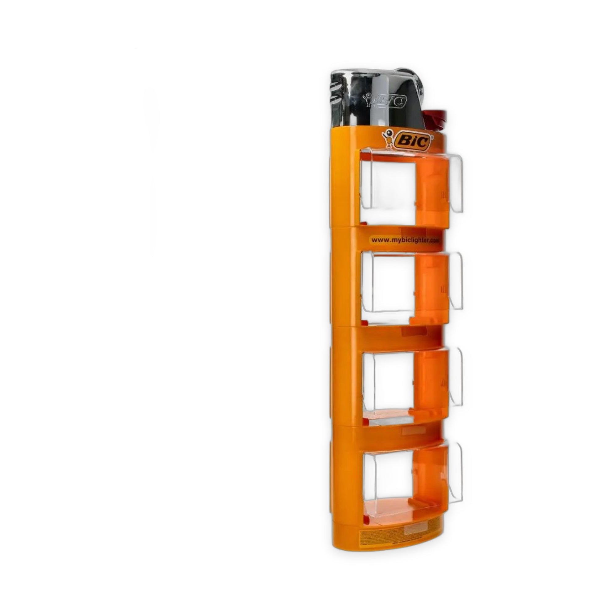 Présentoir Bic Orange 4 niveaux Clipper - Meuble de rangement design pour collectibles