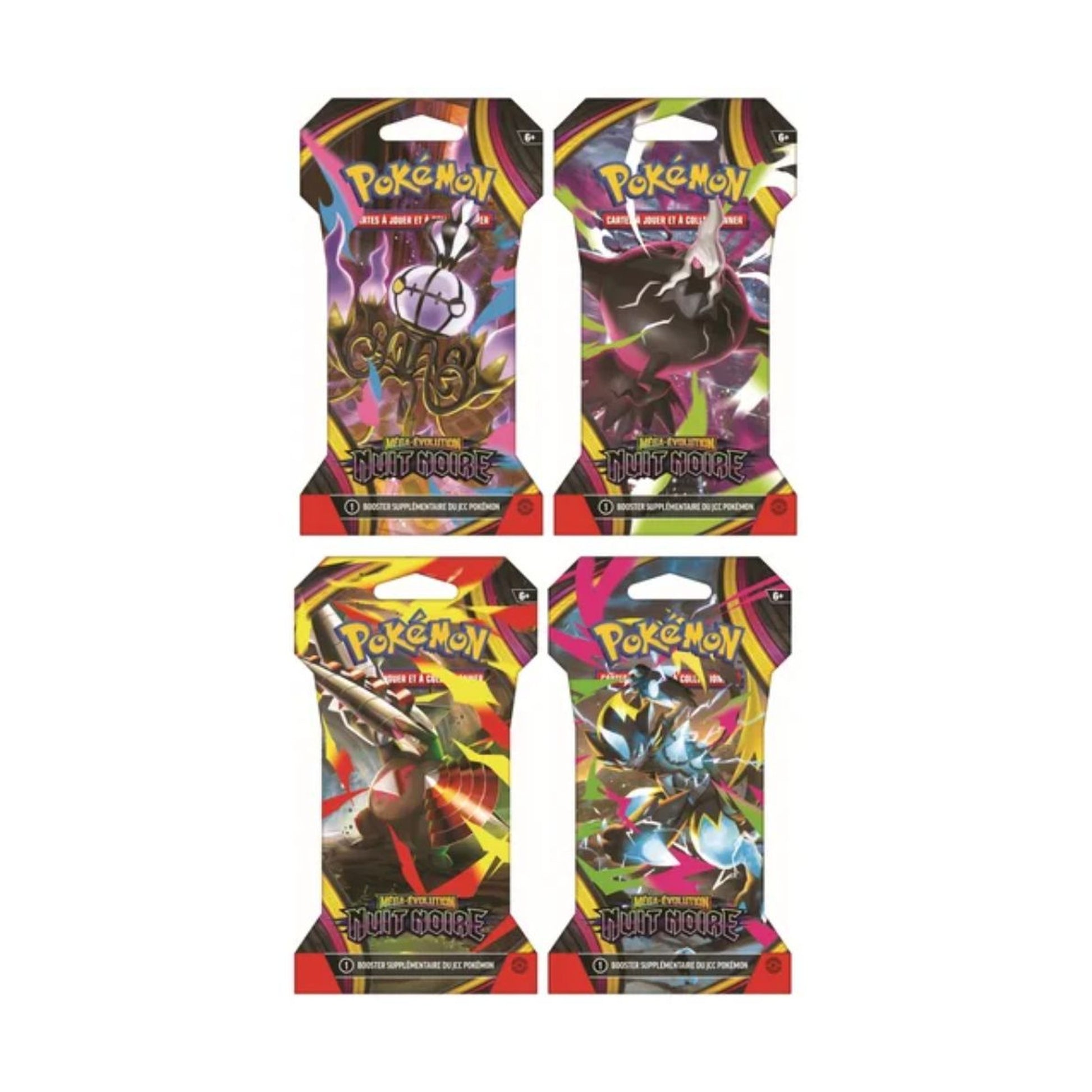 Booster cartonné Pokémon Méga-Évolution ME05 Nuit Noire - Cartes françaises