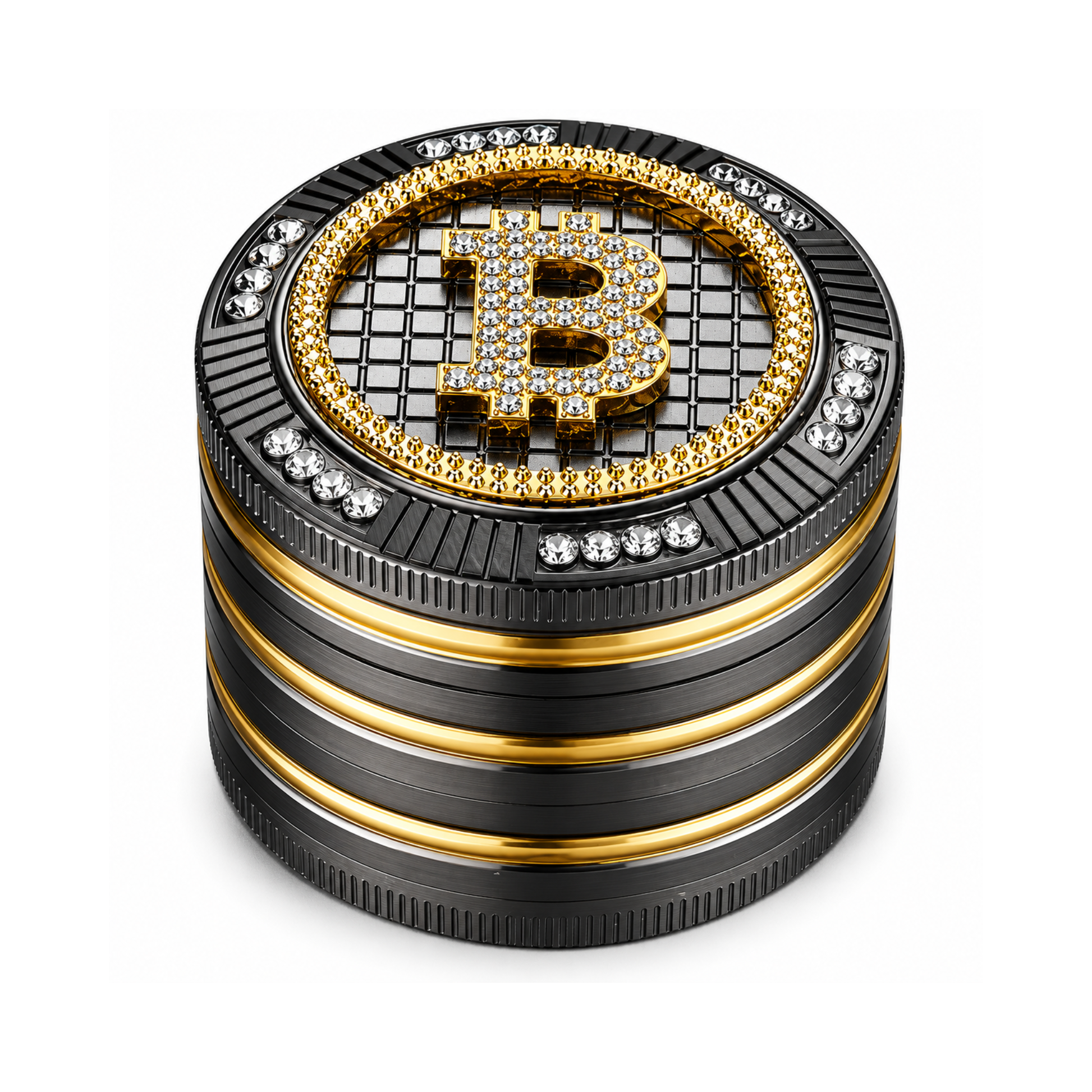 Grinder Bling Bling Bitcoin - 50 mm - 4 parties