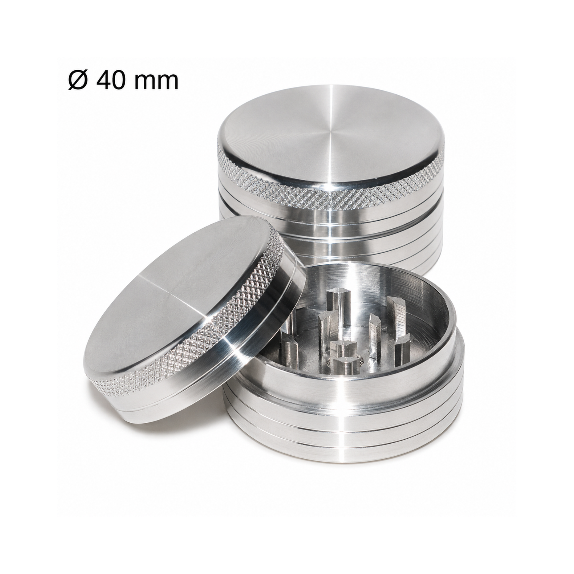 Grinder Aluminium 40 mm - 2 parties | Hashtag CBD