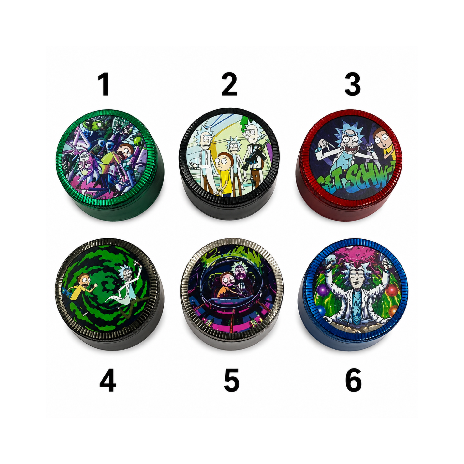 Grinder Metal Rick & Morty - 63 mm - 4 parties