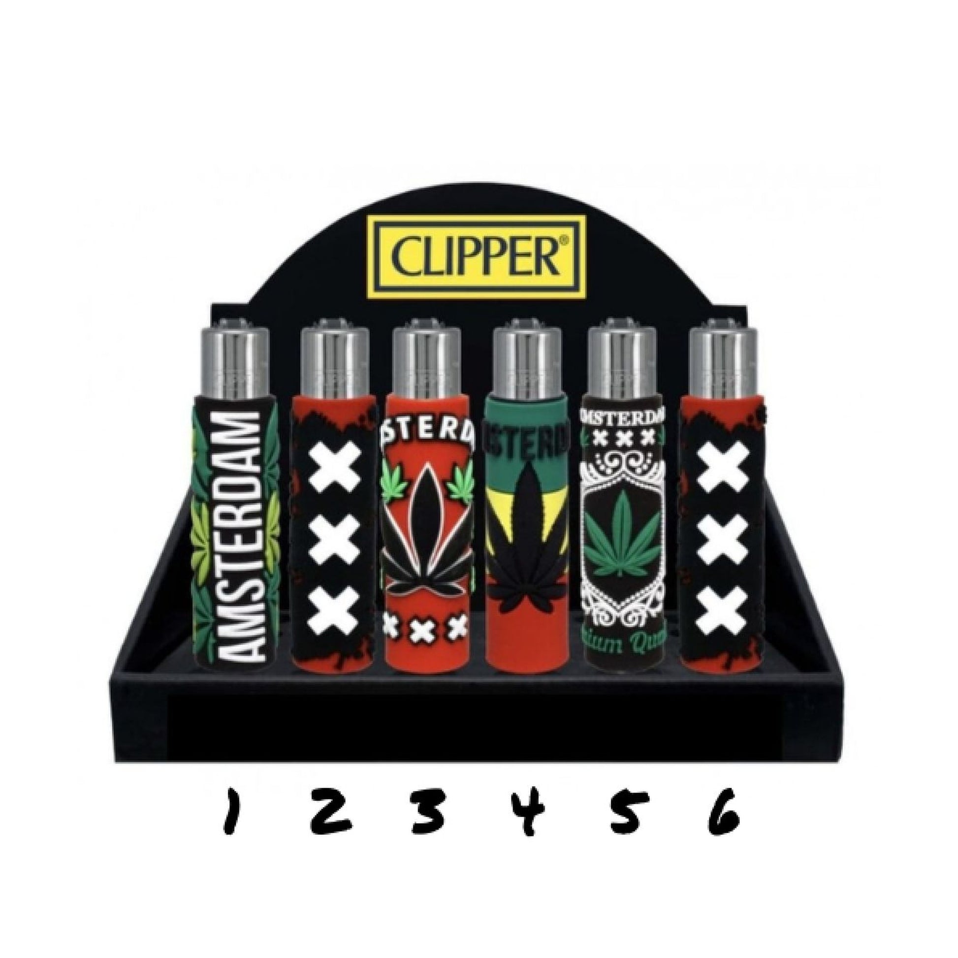 Clipper Pop Cover Amsterdam - Briquet original avec design thématique d'Amsterdam