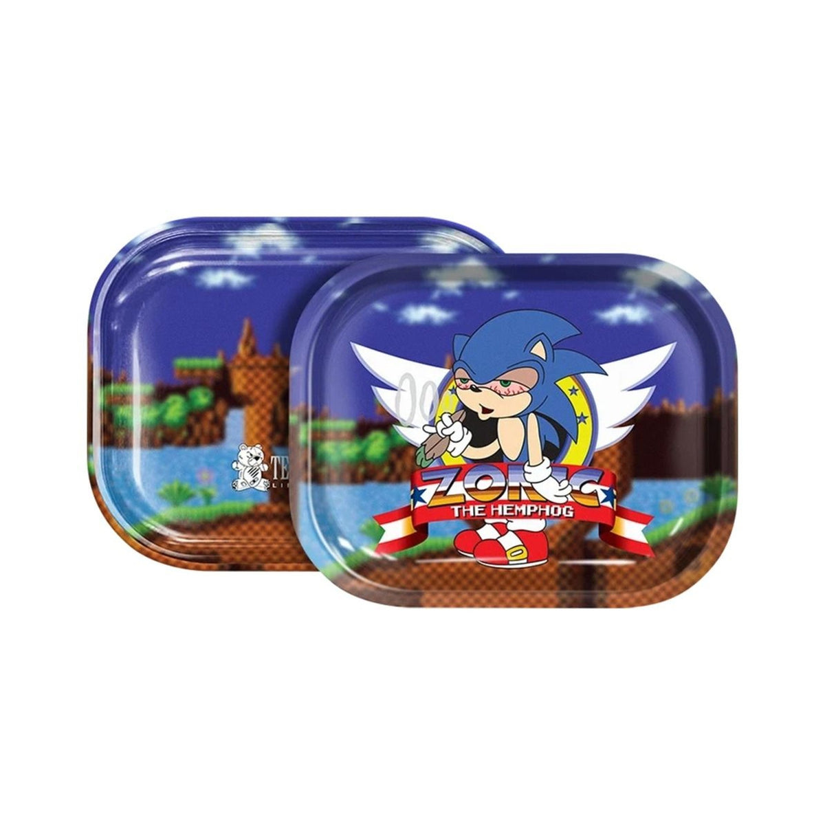 Petit plateau en métal Z Hog, accessoire de rangement compact vendu en Belgique sur hashtag-cbd.com