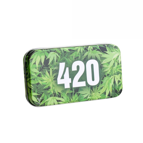 Boîte en métal 420 vert (12x6,5cm) - Hashtag CBD Products