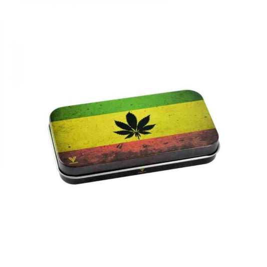 Boîte en métal Rasta Leaf (12x6,5cm) - Hashtag CBD Products