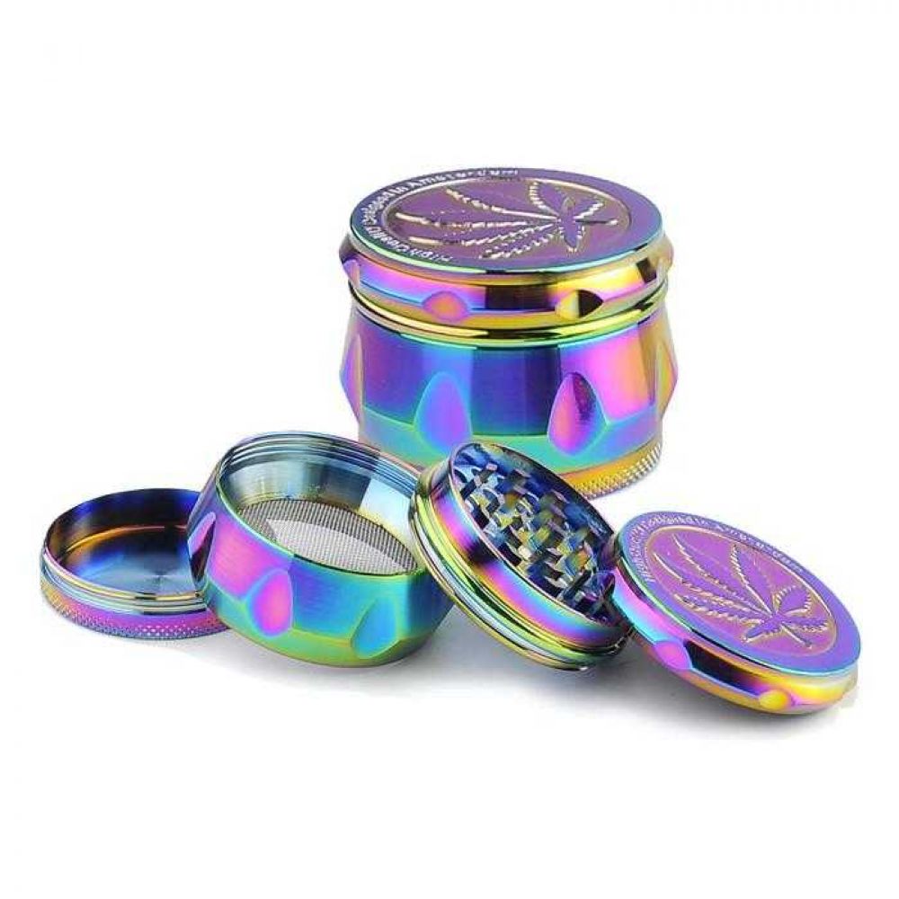 Grinder Aluminium Rainbow - 54mm - 4 parties - Hashtag CBD Products
