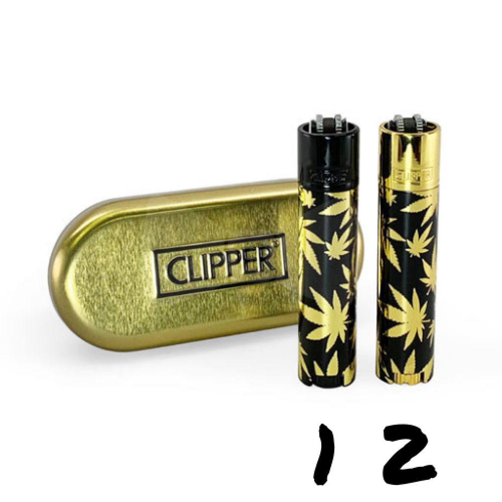 Metal Clipper - Leaves Gold